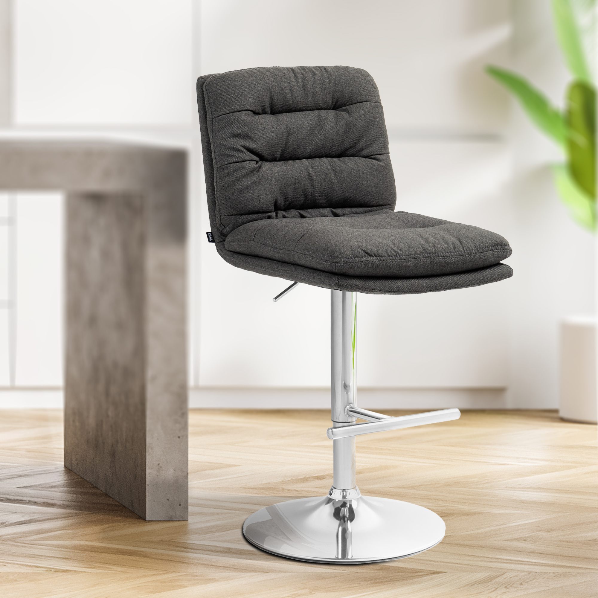 Barhocker Damar Stoff chrom