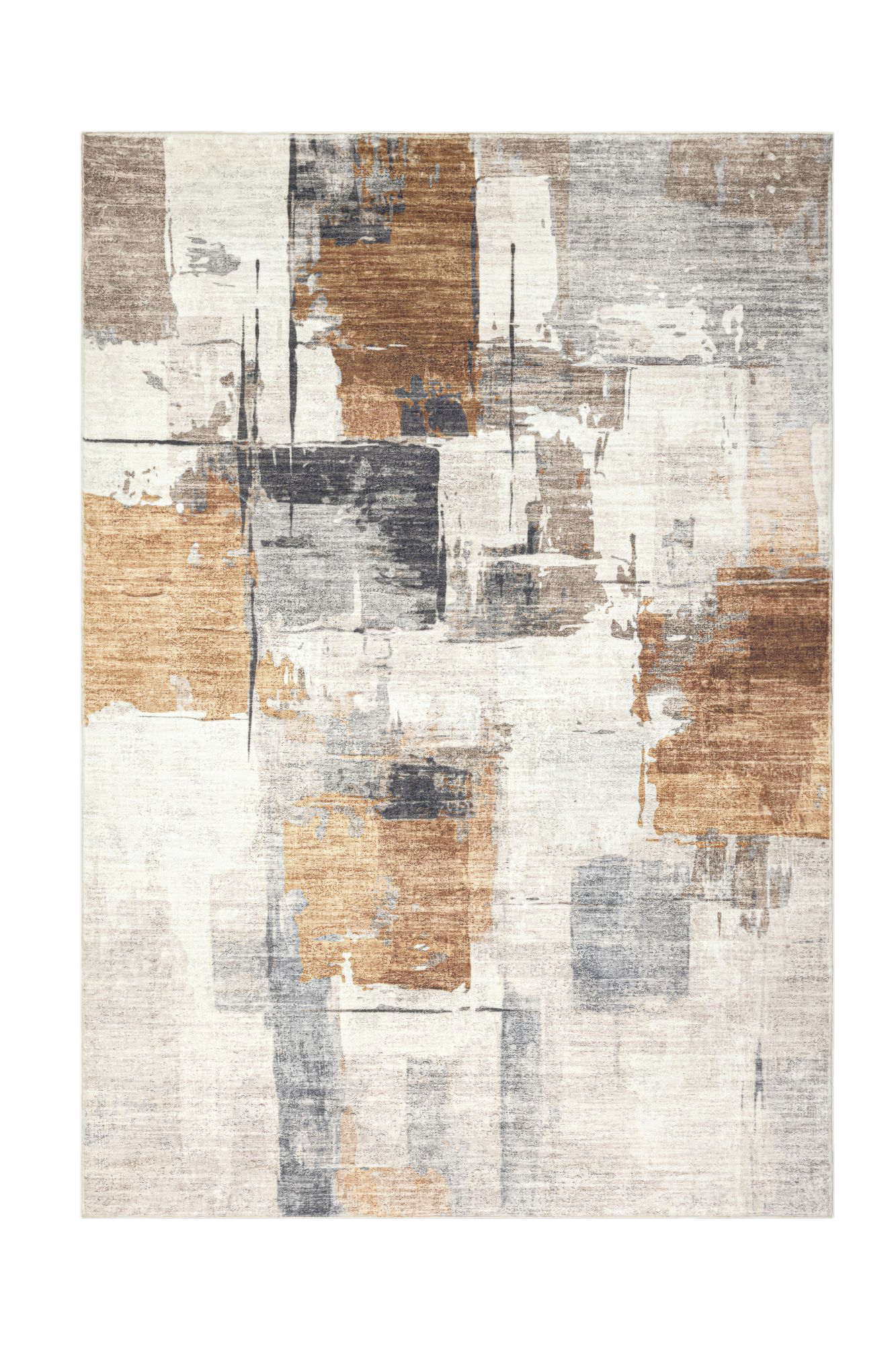 Abstrakter Design-Teppich Terrakotta