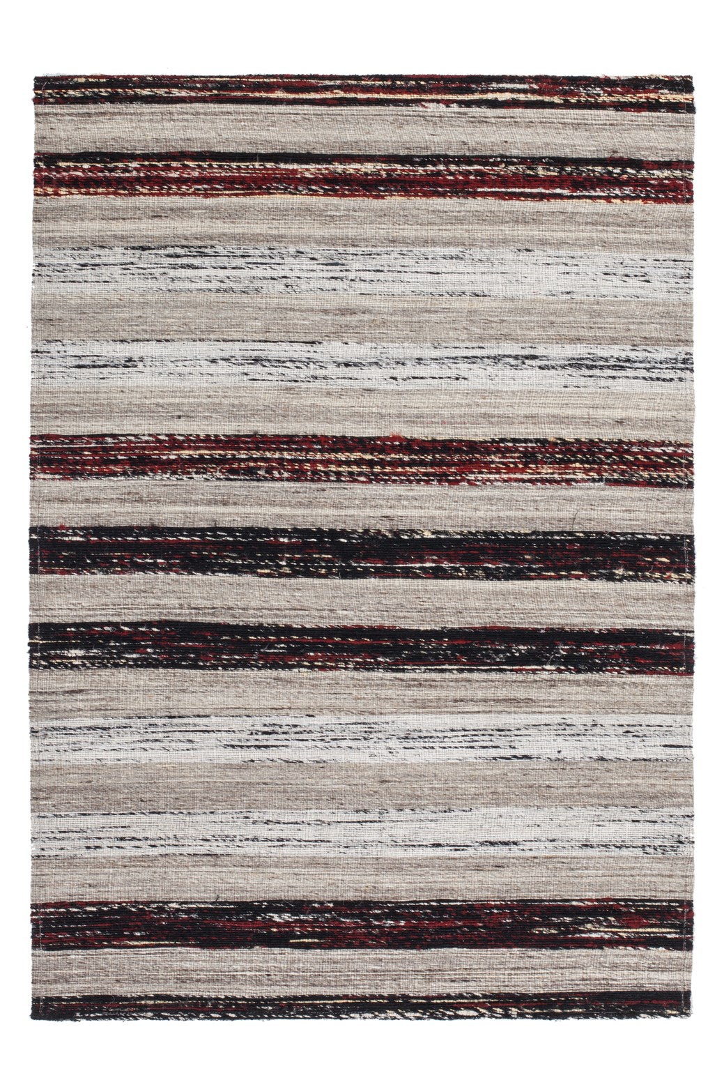 80 x 150 cm Schwarz-Weiß Kilim