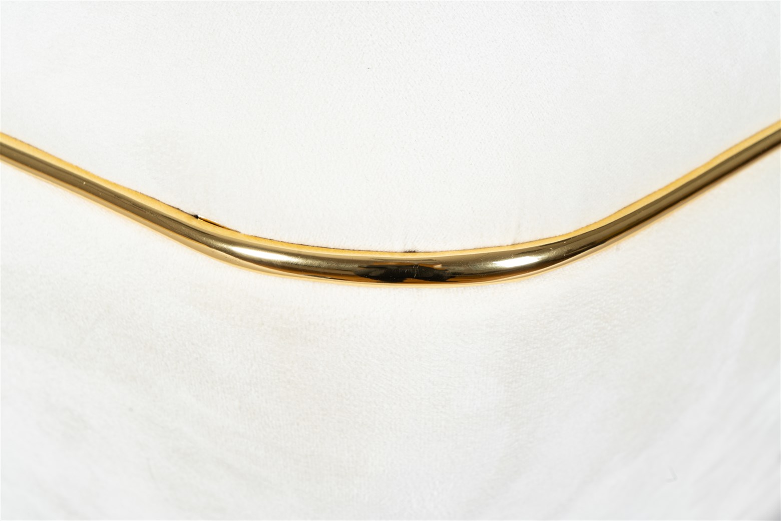 Dekorativer Hocker Elfenbein / Gold