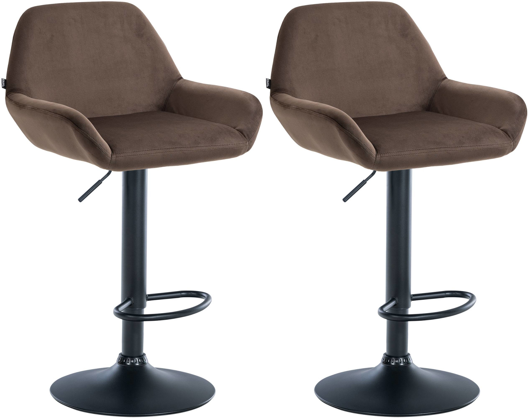 2er Set Barhocker Braga Samt schwarz