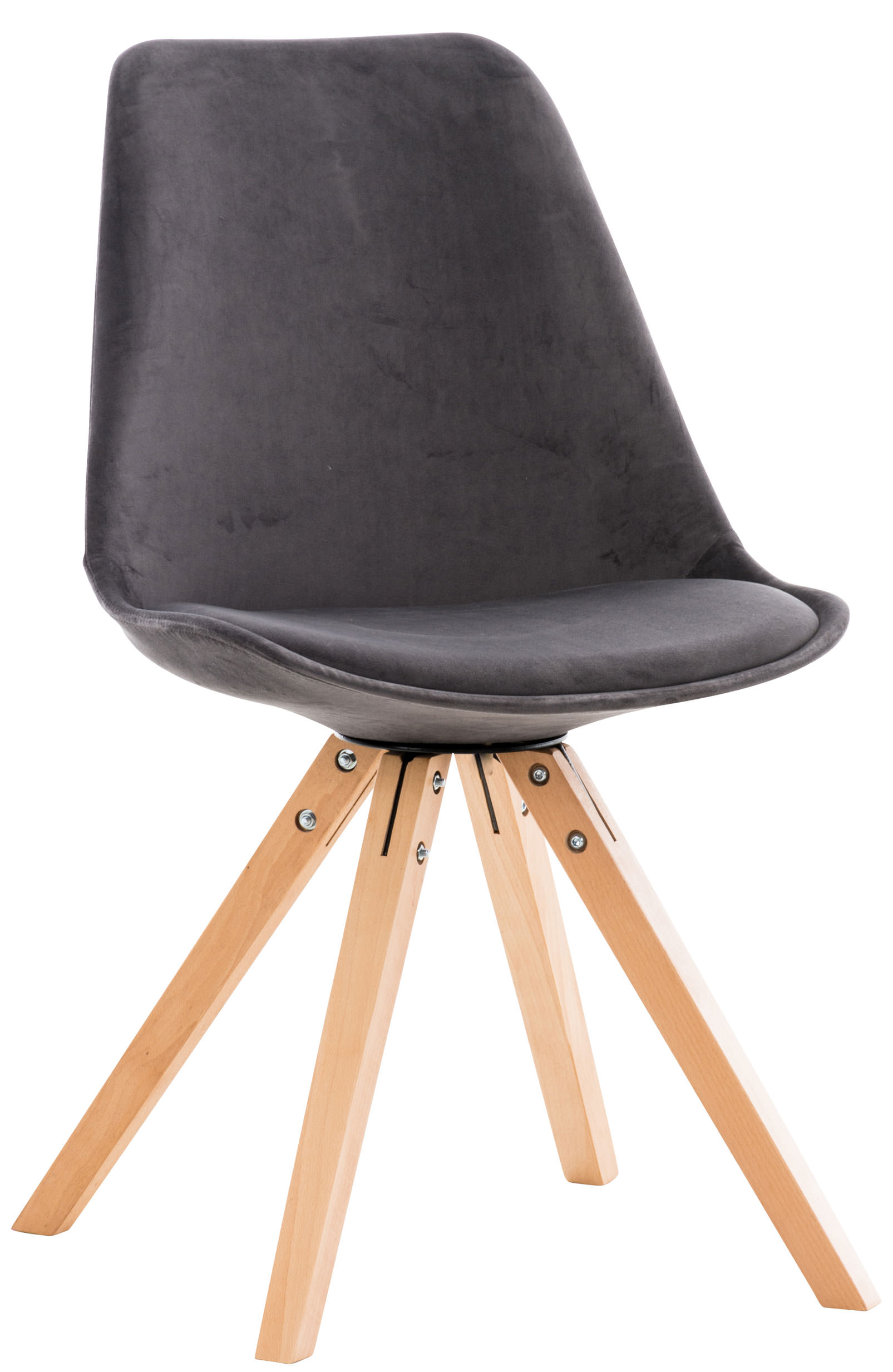 Stuhl Pegleg Samt Square natura