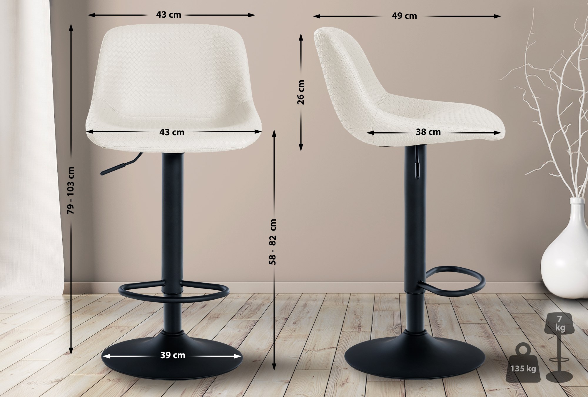 Barhocker Loft Kunstleder