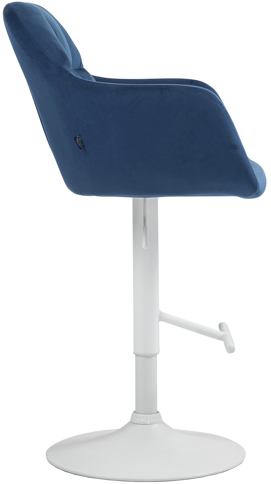 Barhocker Natoma Samt weiß