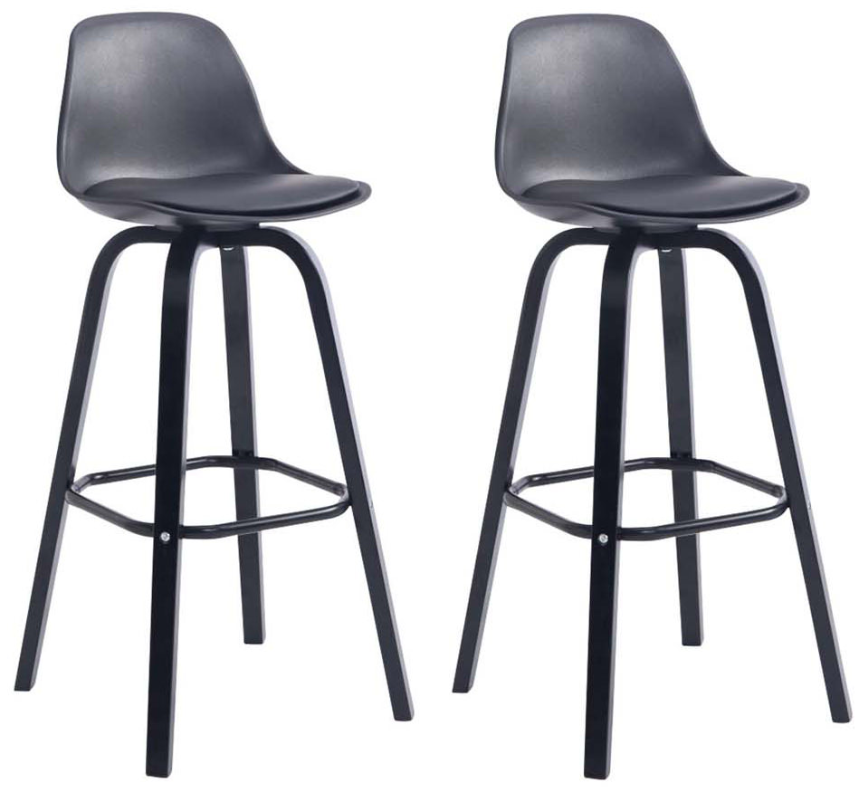 2er Set Barhocker Avika Kunststoff schwarz