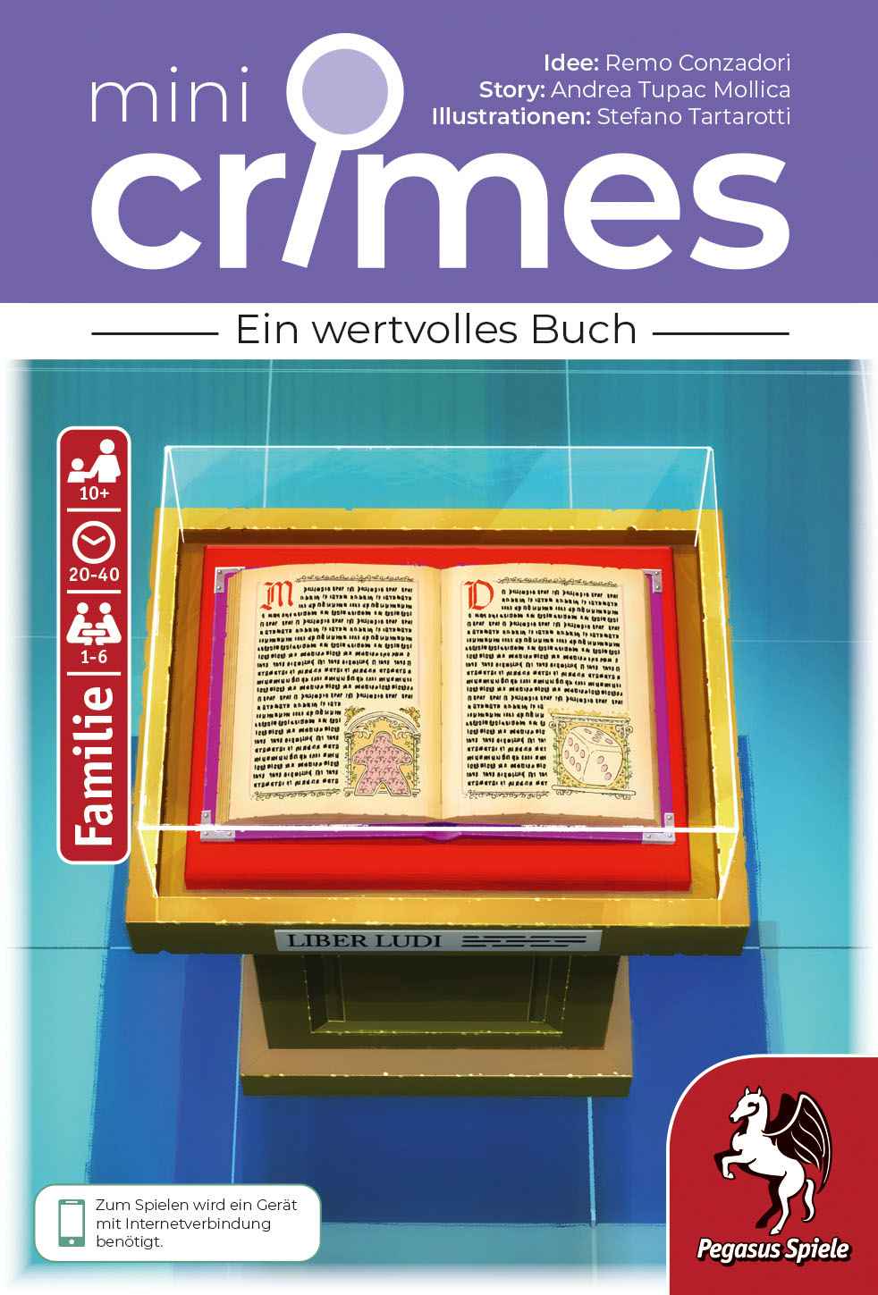 Pegasus Brettspiele & Gesellschaftsspiele MiniCrimes – Ein wertvolles Buch – Familienspiel
