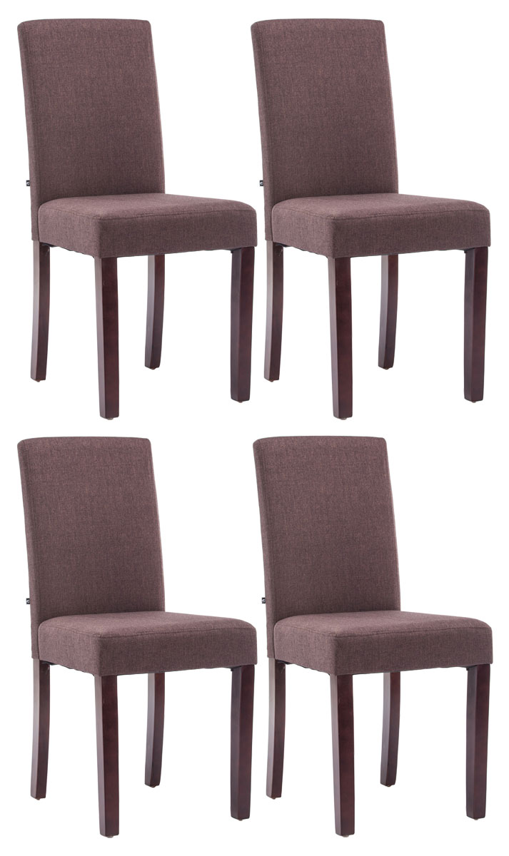 4er Set Esszimmerstuhl Ina Stoff cappuccino