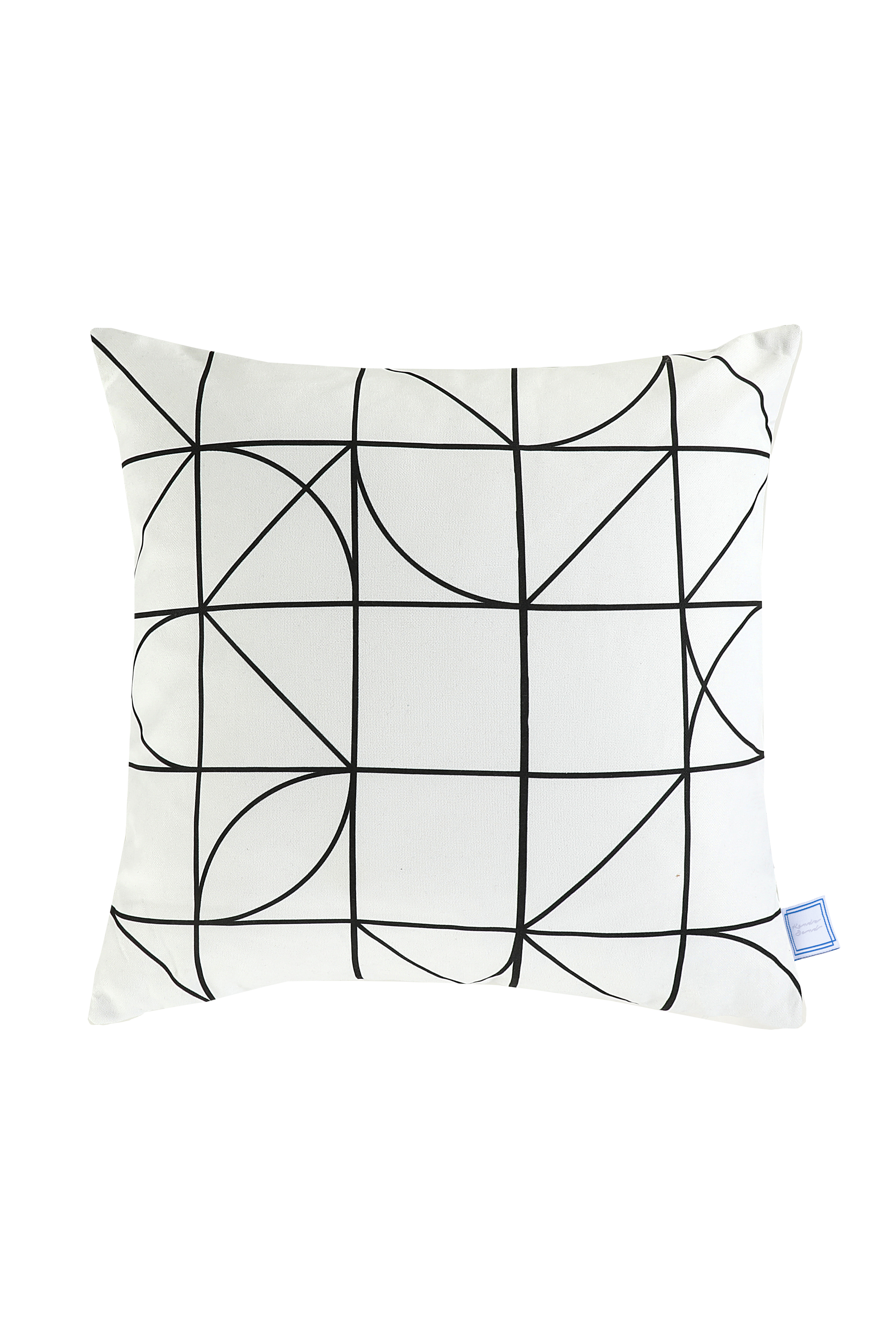 Deko-Kissen Dekokissen Kennedy 125 Weiß / Schwarz 45cm x 45cm