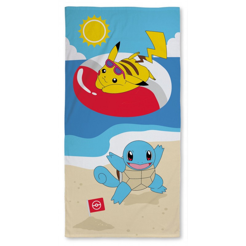 Halantex Textilien Pokemon Pikachu Shiggy - Strandtuch - 70 x 140 cm