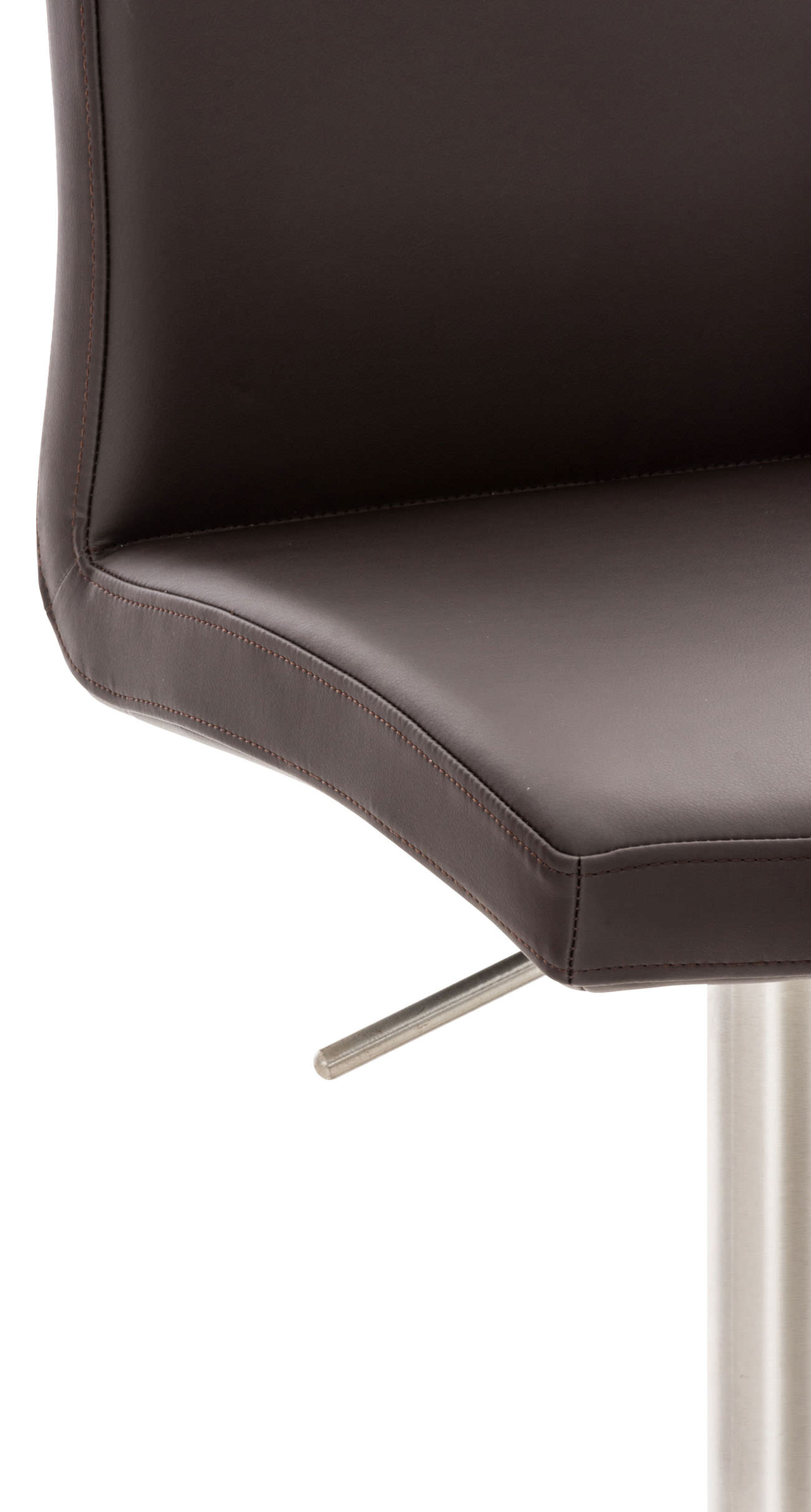 2er Set Barhocker Cadiz Kunstleder edelstahl