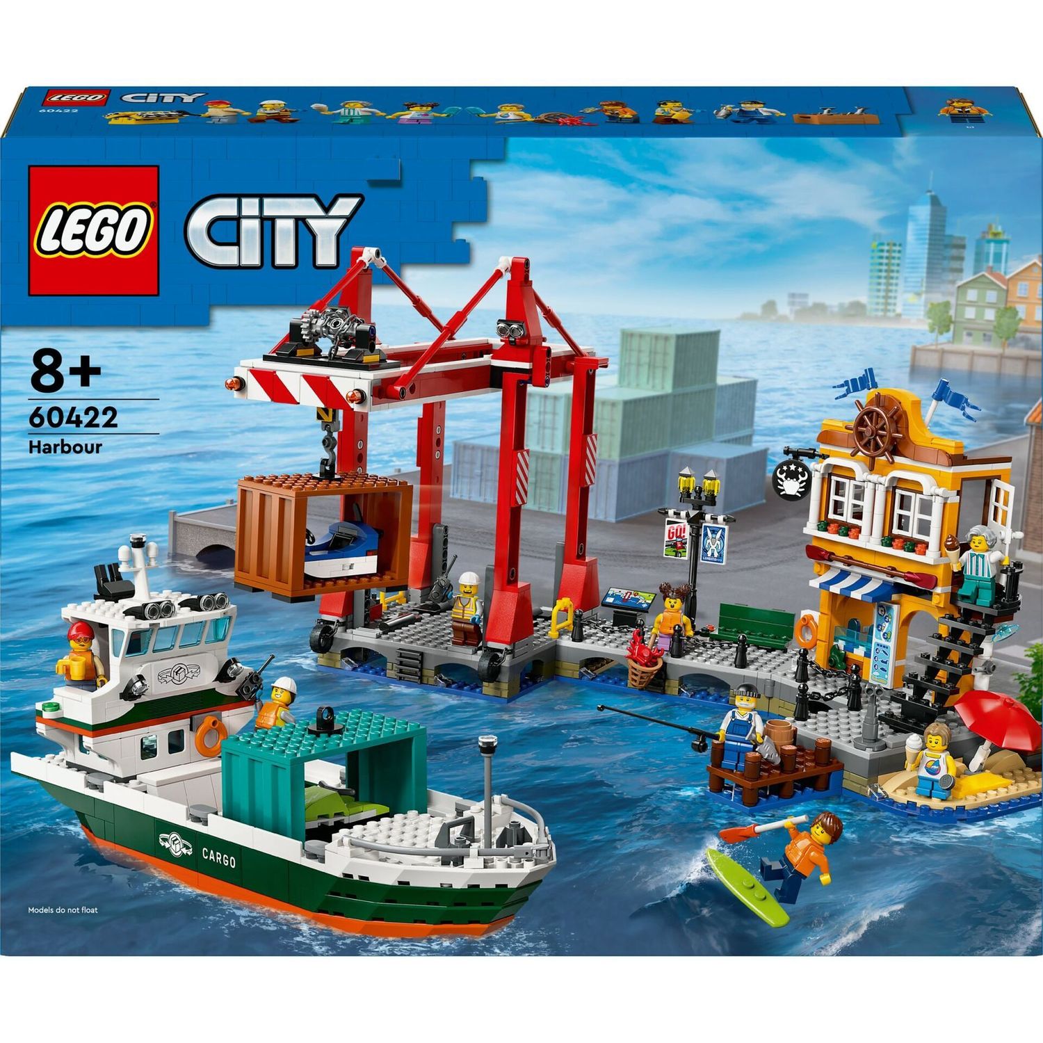 LEGO® Bau- & Konstruktionsspielzeug LEGO® City 60422 - Hafen mit Frachtschiff (1226 Teile)