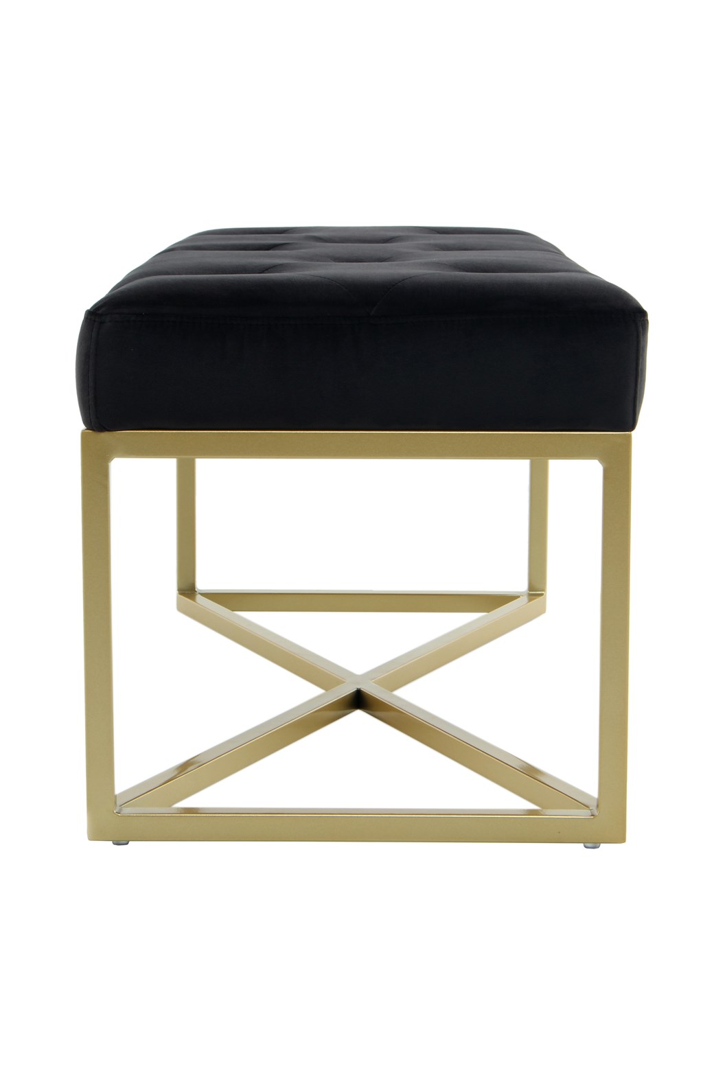 Elegante Sitzbank Schwarz / Gold