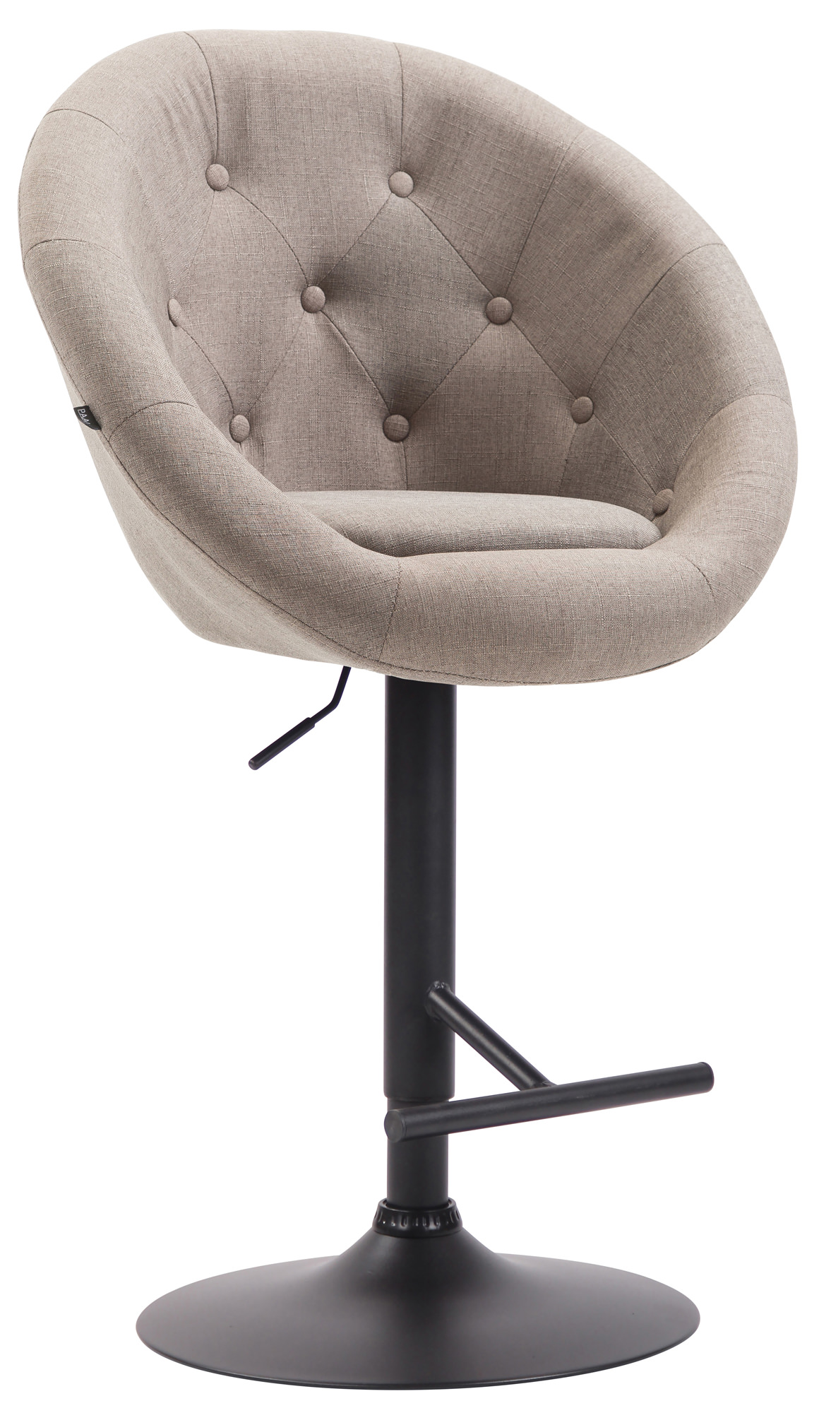 Barhocker London V2 Stoff schwarz