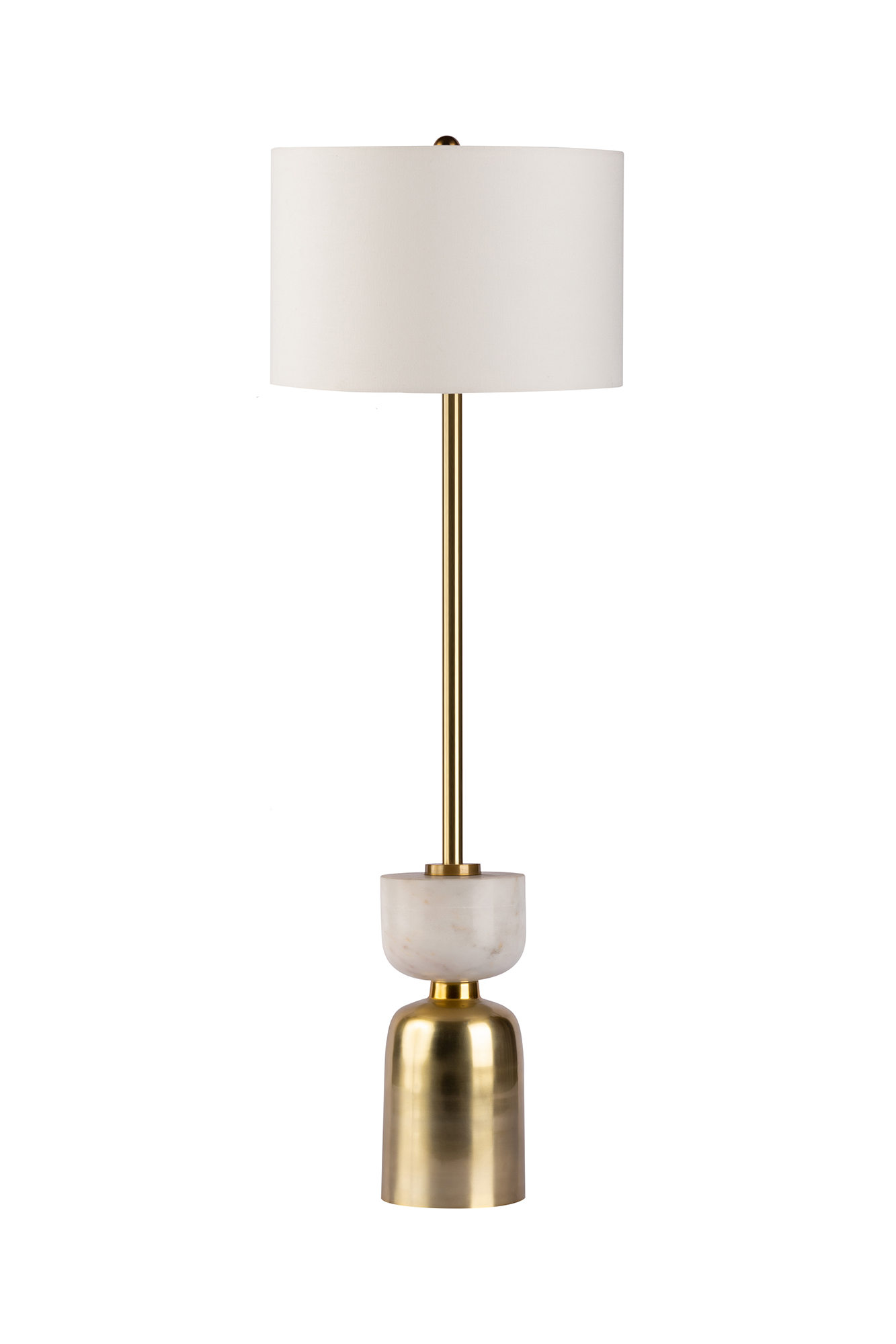 Auffällige Stehlampe Weiß/Gold