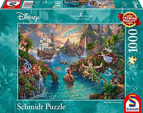 Schmidt Spiele GmbH Puzzles Disney, Peter Pan  - 1000 Teile Puzzle (Thomas Kinkade)