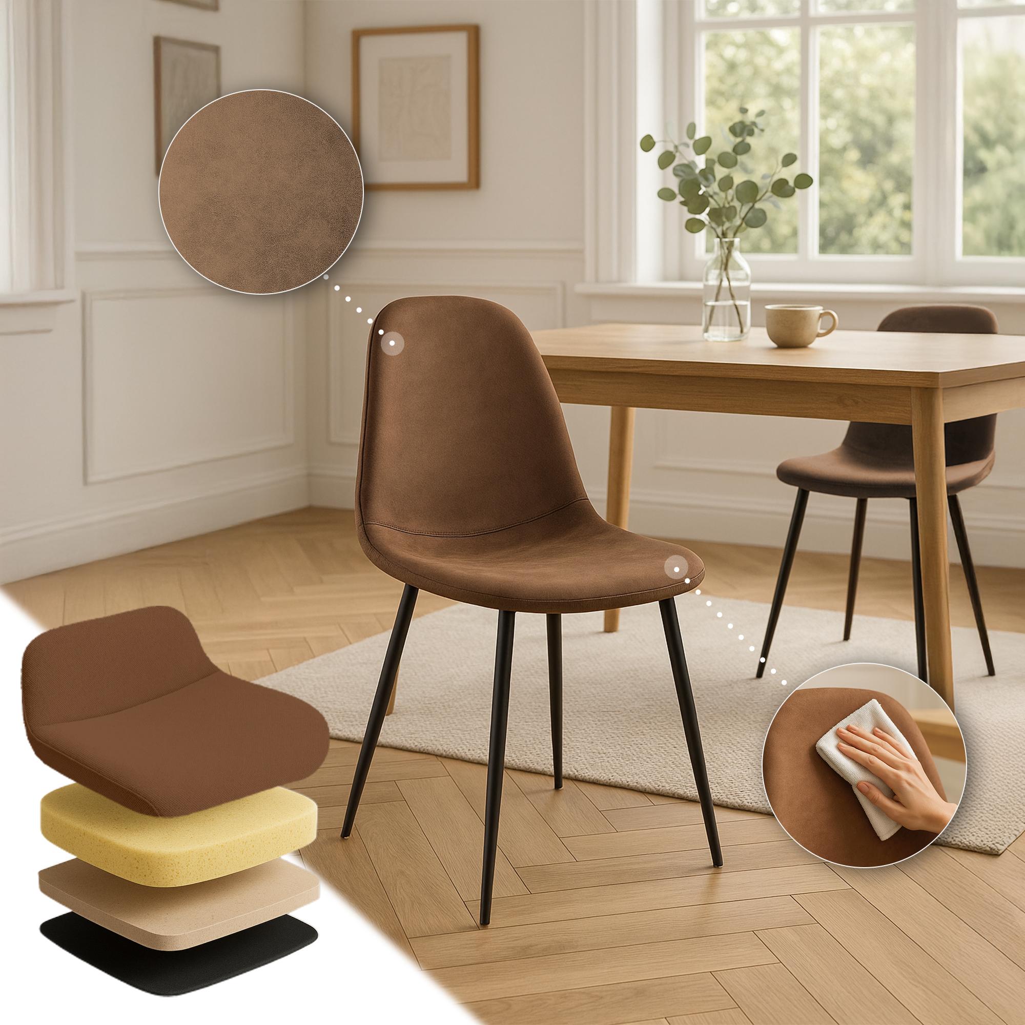 4er Set Esszimmerstühle Napier Kunstleder