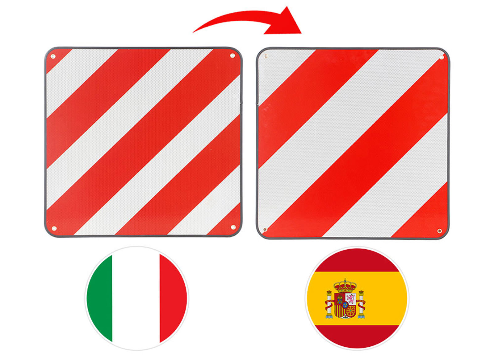 2 in 1 Warntafel