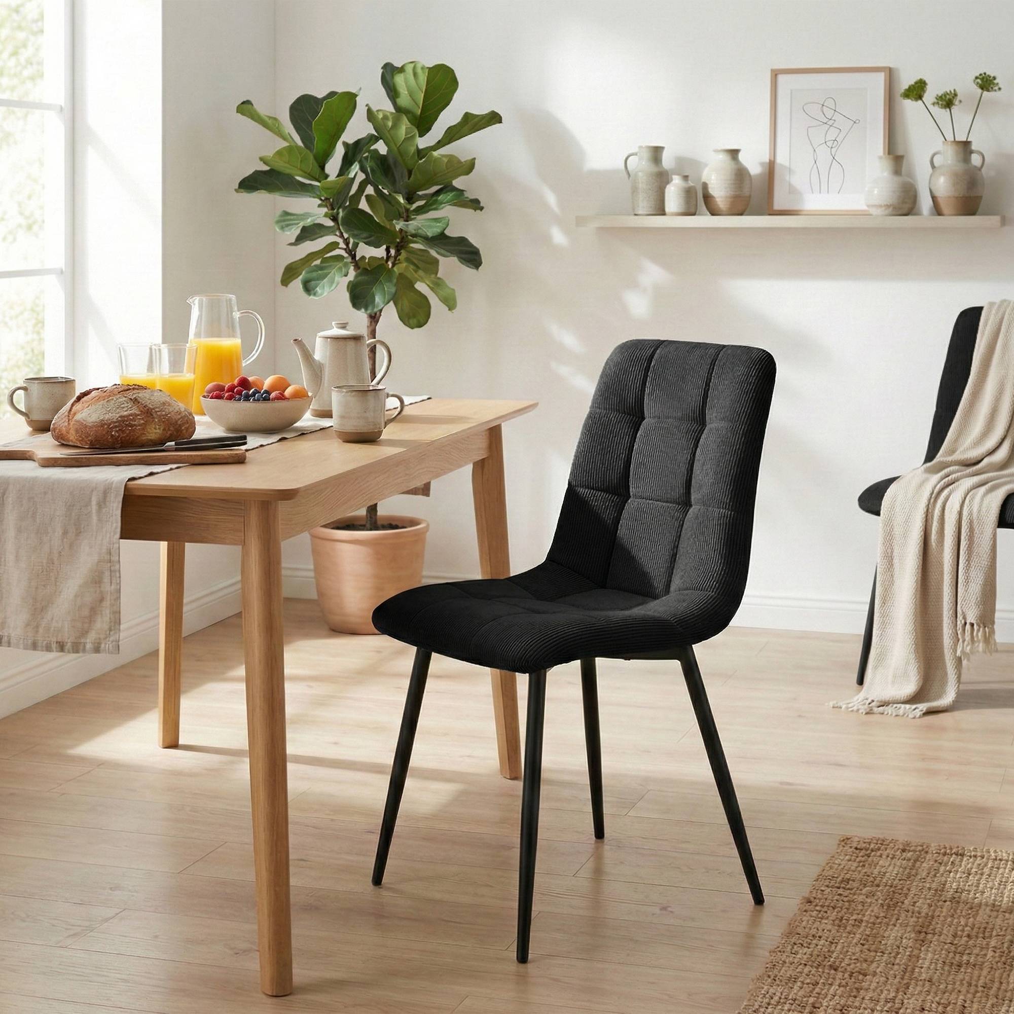2er Set Esszimmerstuhl Antibes Cord