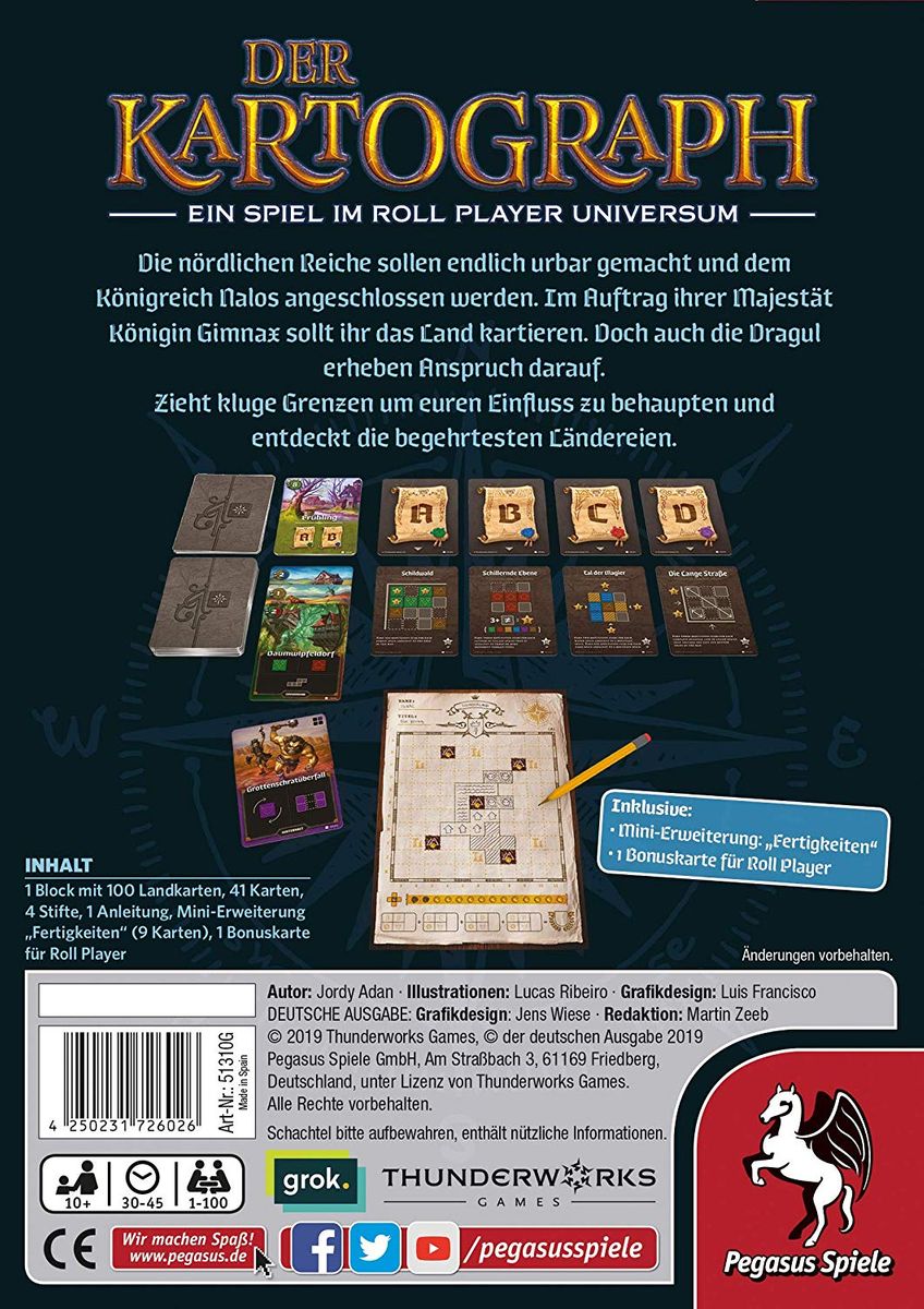 Pegasus Brettspiele & Gesellschaftsspiele Pegasus Spiele 51310G - Der Kartograph