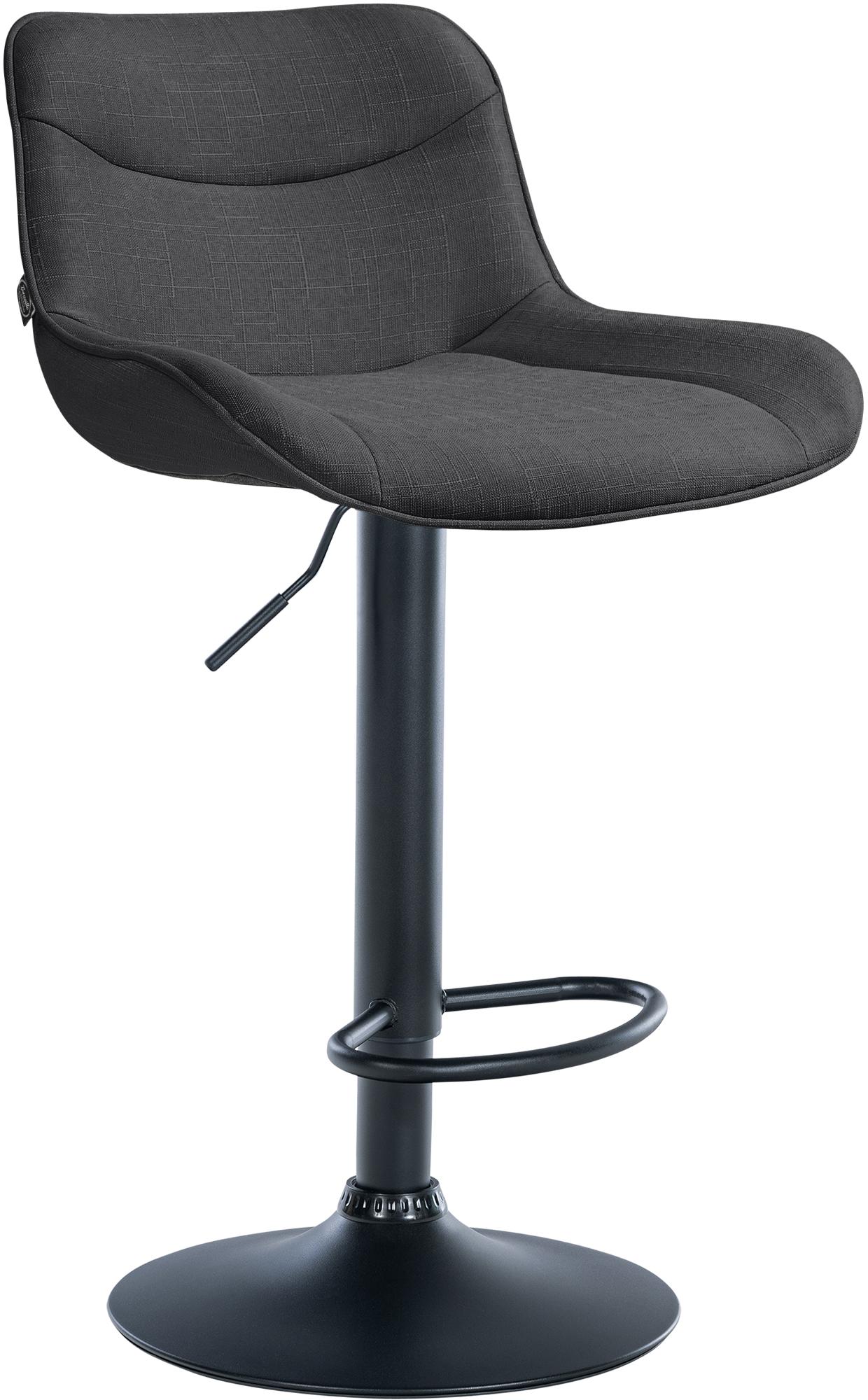 Barhocker Vonore Stoff schwarz