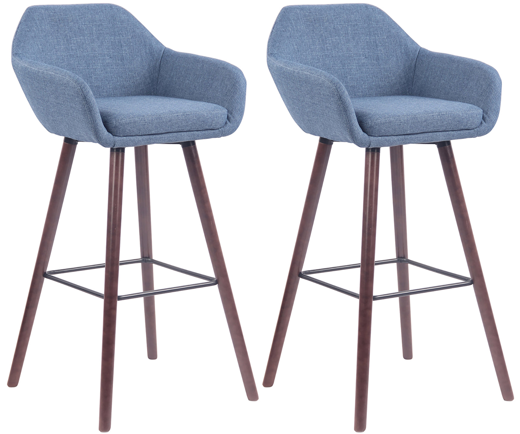2er Set Barhocker Adelaide walnuss