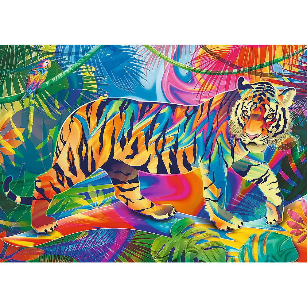 Trefl Puzzles Farbspritzer Tiger - UFT Puzzle 500 Teile