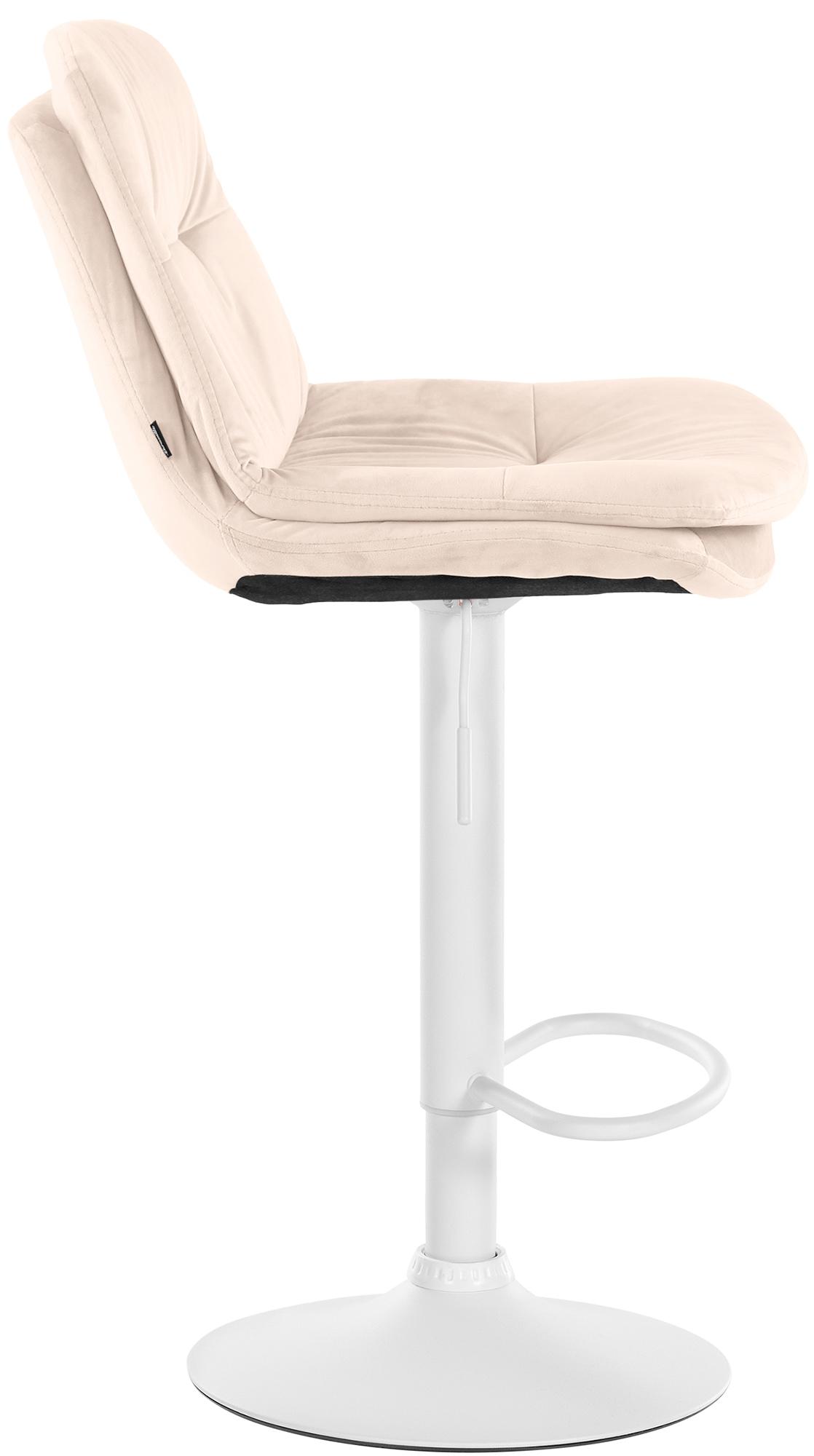 Barhocker Laurel Samt weiß