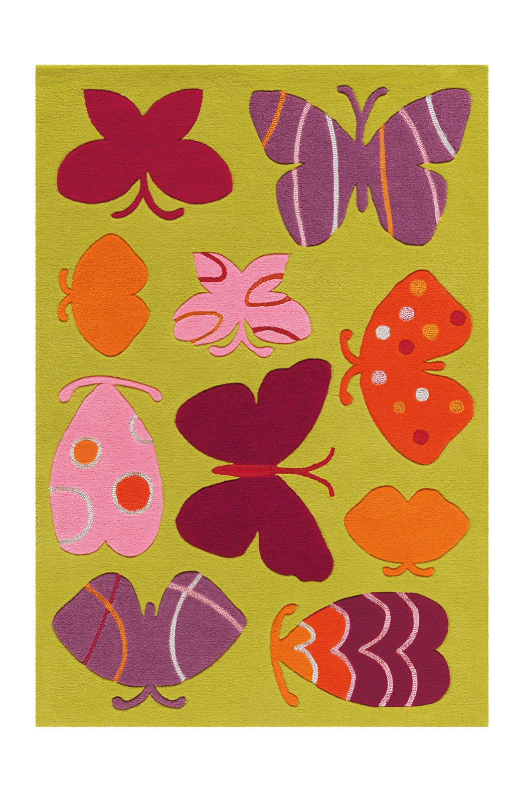 Teppich Spirit Glowy 3140 Multi Butterfly 110cm x 160cm