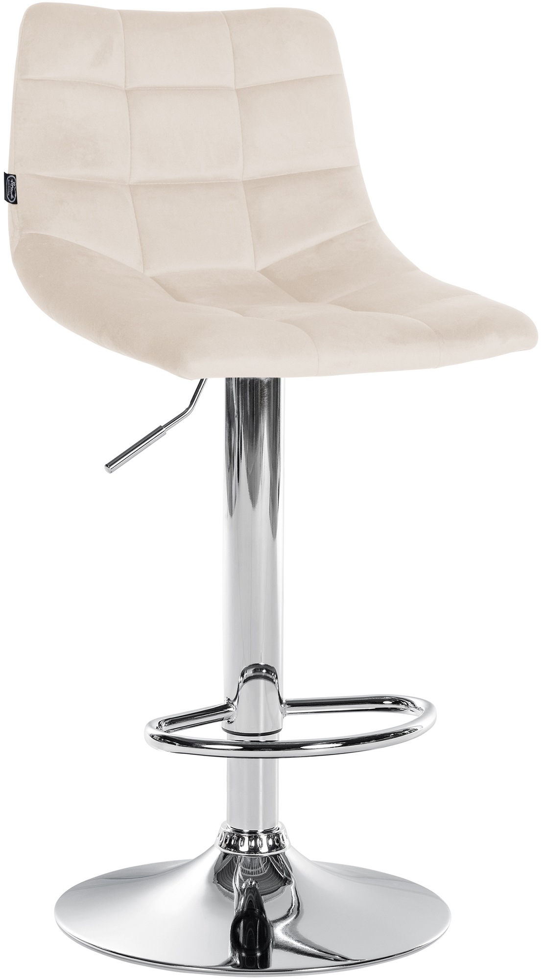 2er Set Barhocker Jerry Samt chrom