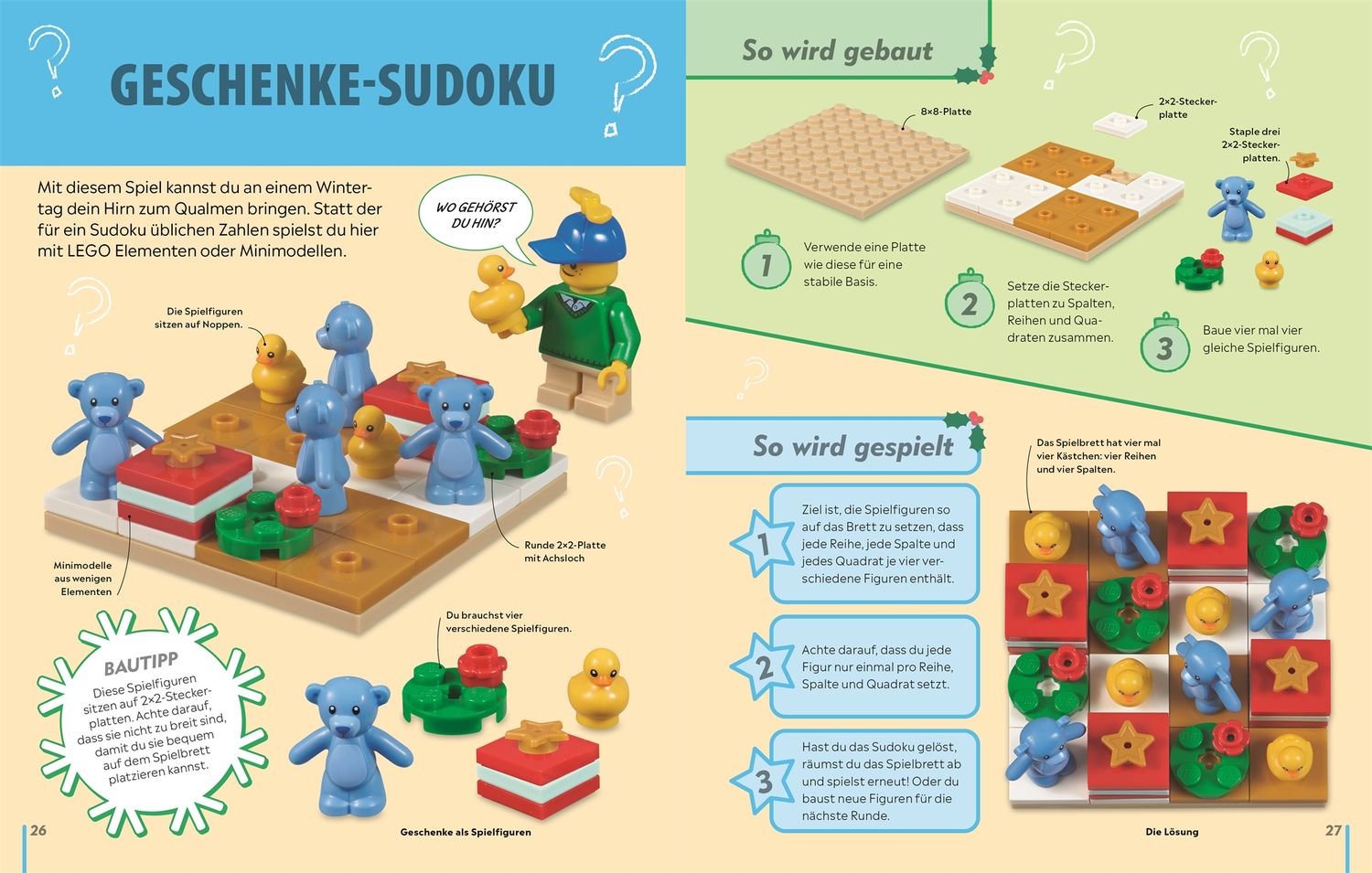 Dorling Kindersley Kinder- & Jugendbücher LEGO® Weihnachten Das Spielebuch, Tori Kosara - fester Einband