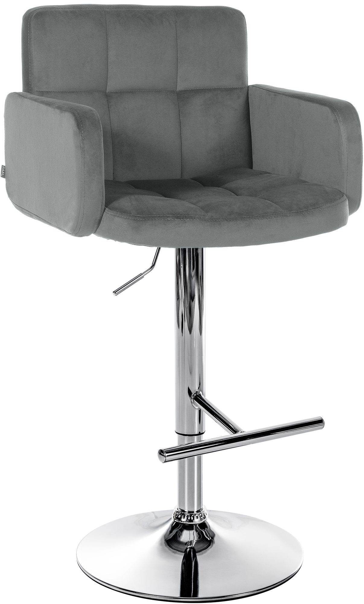 Barhocker Los Angeles Samt chrom