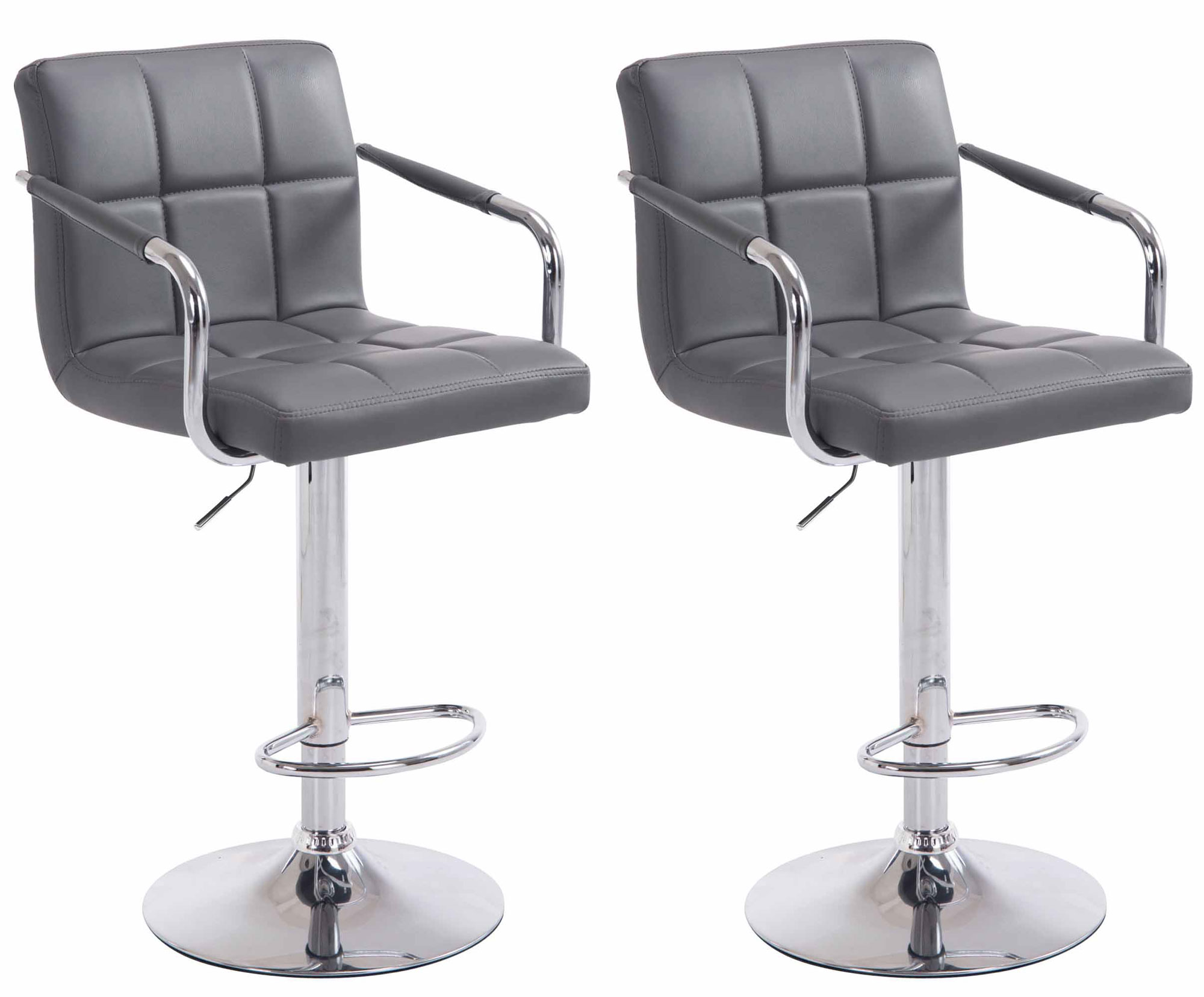 2er Set Barhocker Lucy V2 chrom