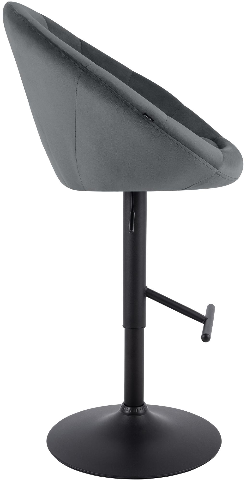Barhocker London Samt schwarz