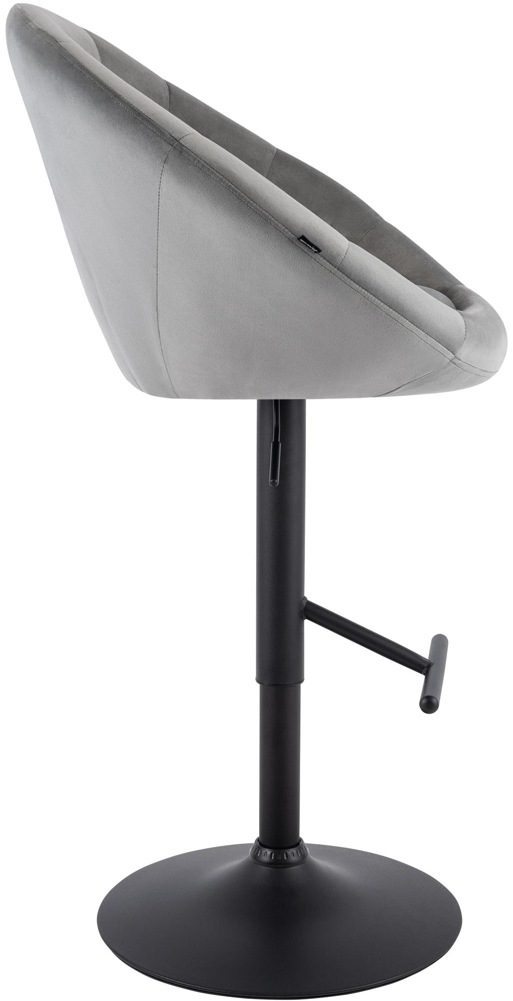 Barhocker London Samt schwarz