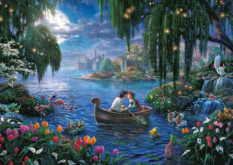 Schmidt Spiele GmbH Puzzles Thomas Kinkade - The little Mermaid and Prince Eric - Puzzle 1000 Teile