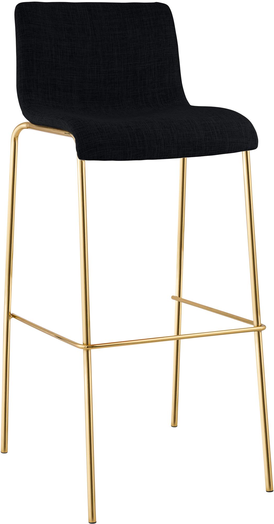Barhocker Hoover Stoff 4-Fuß Gold