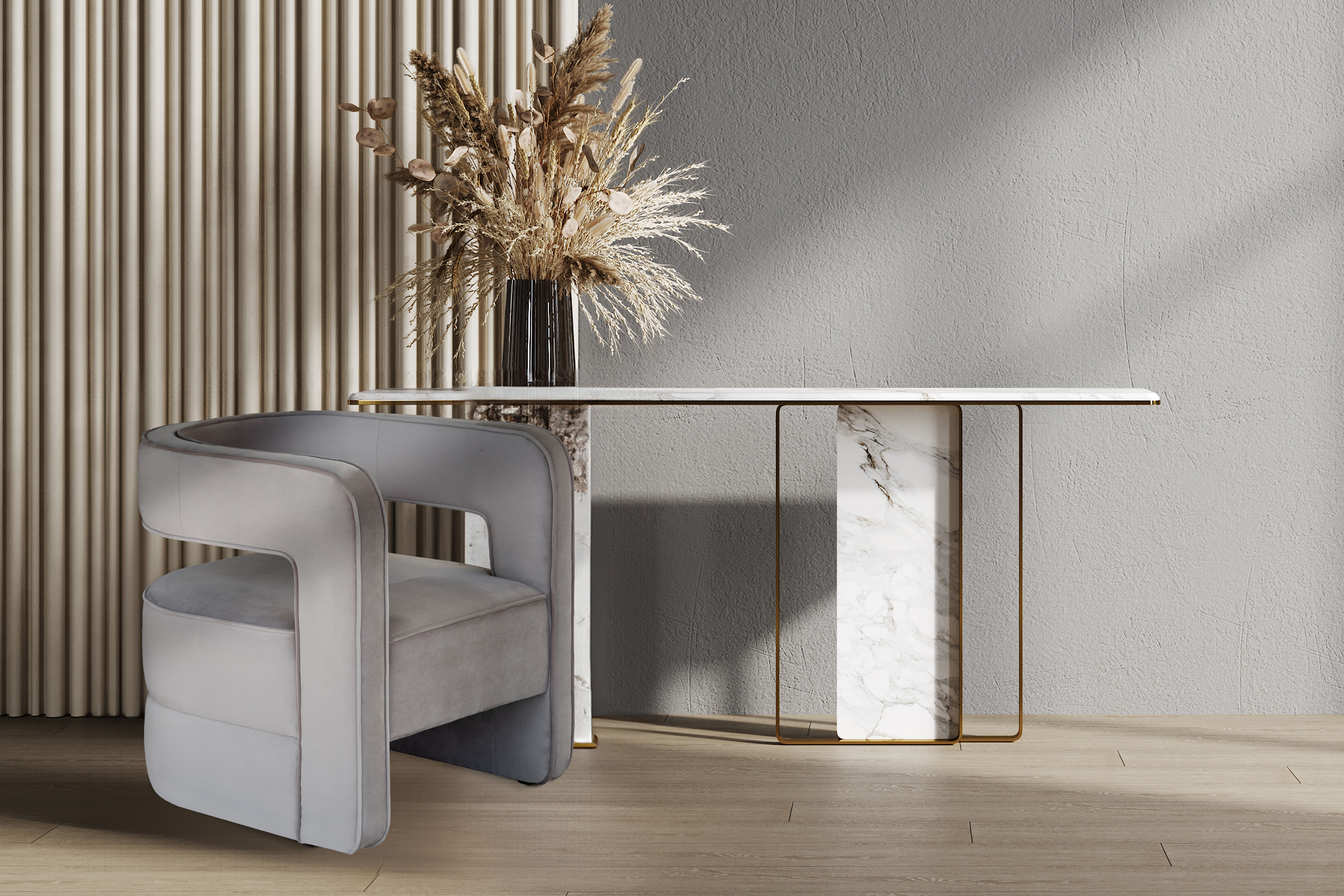 Lounge-Sessel Taupe