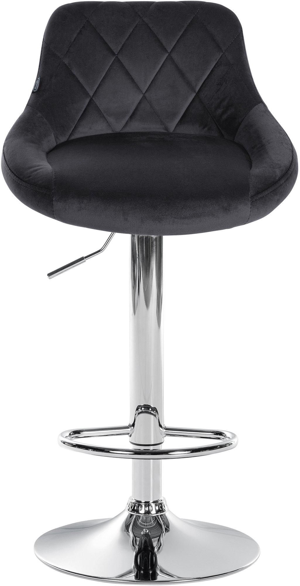2er Set Barhocker Lazio Samt chrom