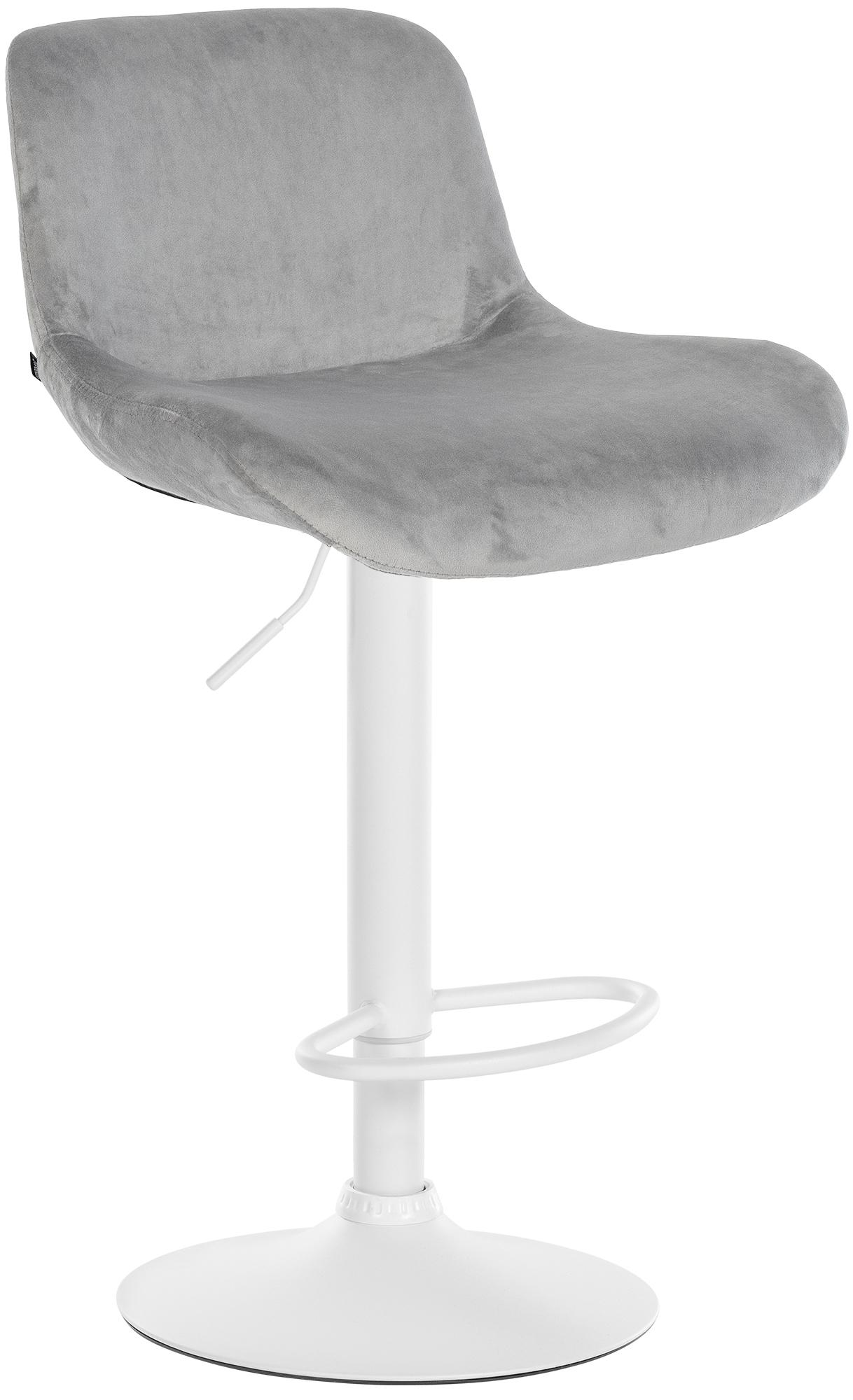 Barhocker Solon Weiß Samt