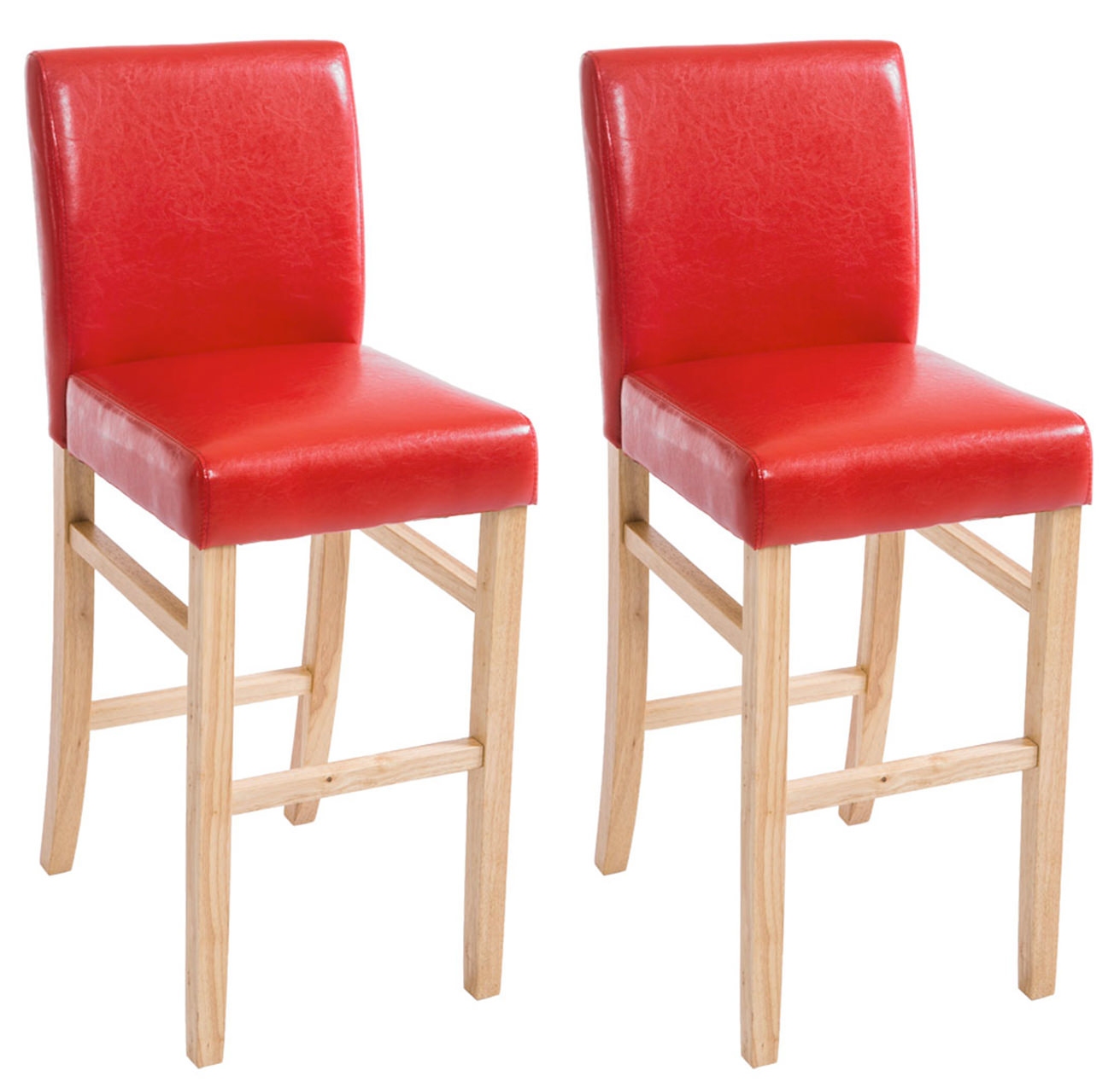 2er Set Barhocker Alvin Kunstleder natura