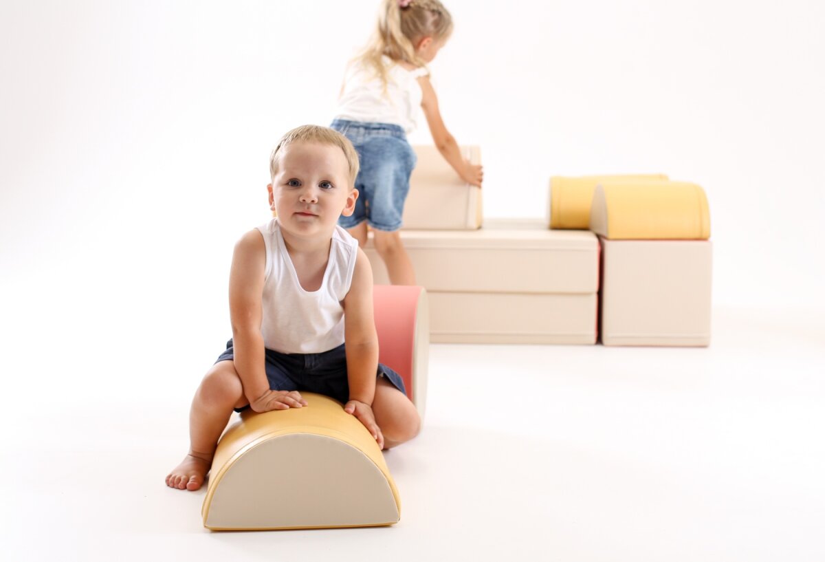 IGLU Softplay PEPI RER SIA IGLU SET 19X Fortress - Beige/Pastell-Pink/Grau/Honigfarben - Schaumstoffbaustein-Set Festung/Burg für Kinder – Ansicht 17