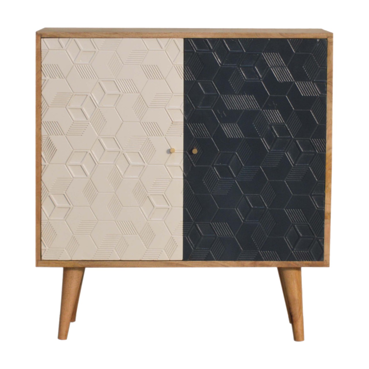 Schrank „Acadia“ in Weiß und Marineblau