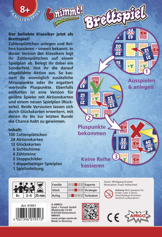 AMIGO Brettspiele & Gesellschaftsspiele Amigo 01951 - 6 nimmt! Das Brettspiel