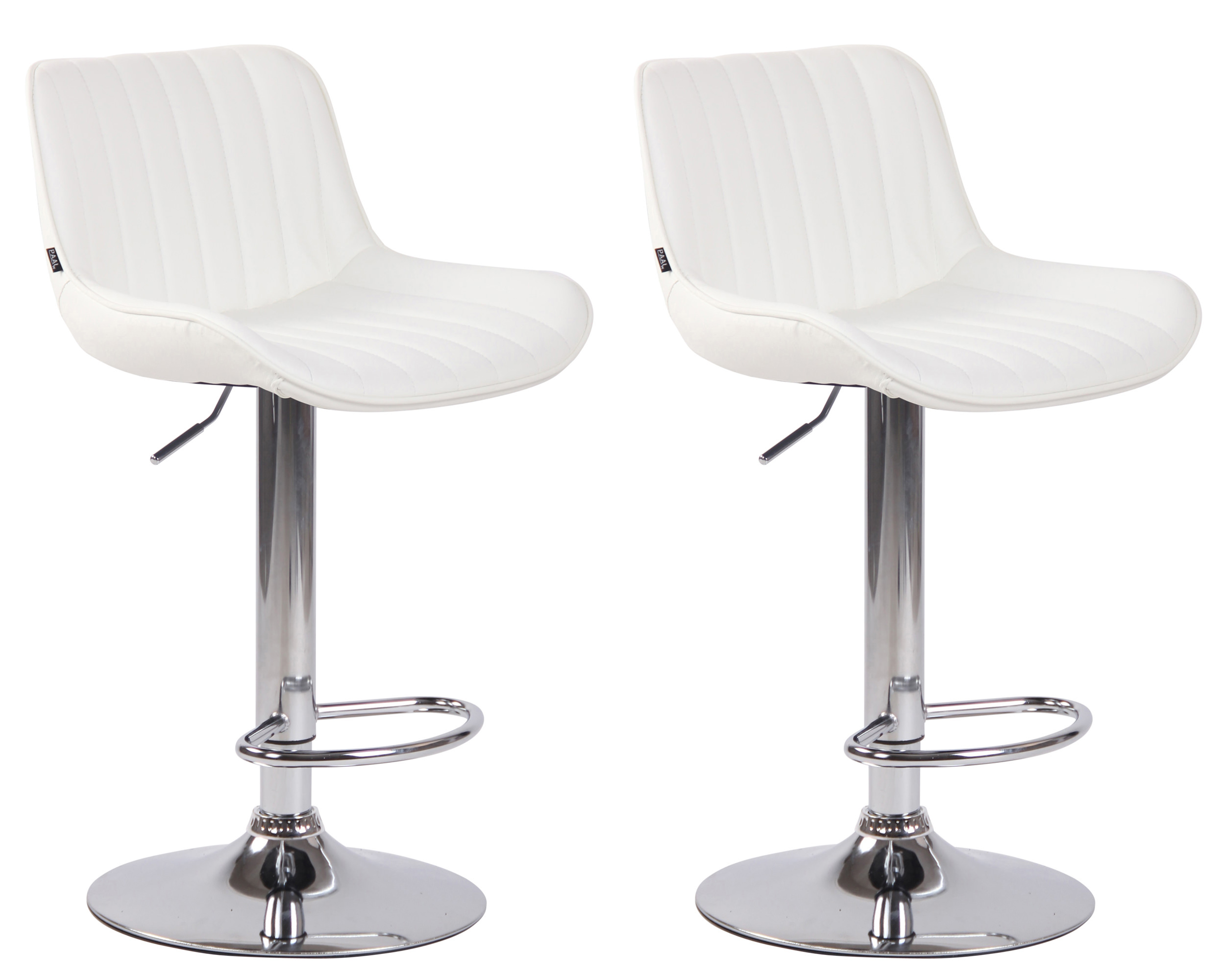 2er Set Barhocker Lentini Kunstleder chrom