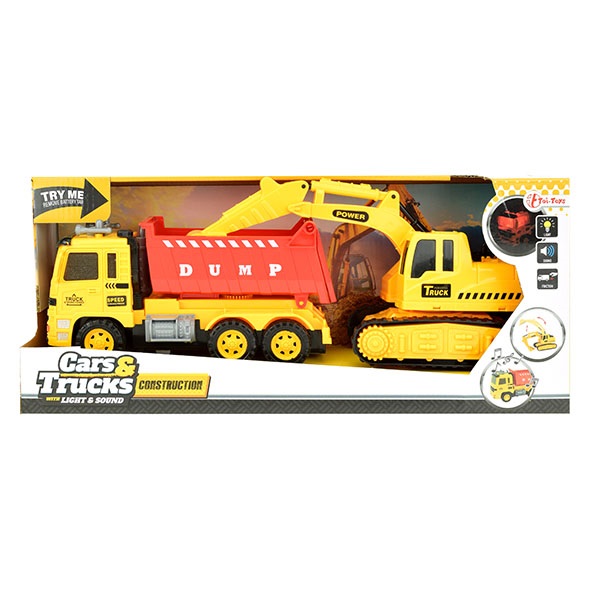 Toi-Toys Modelle & Fahrzeuge Toi Toys - CARS & TRUCKS - Kipper Lastwagen und Bagger