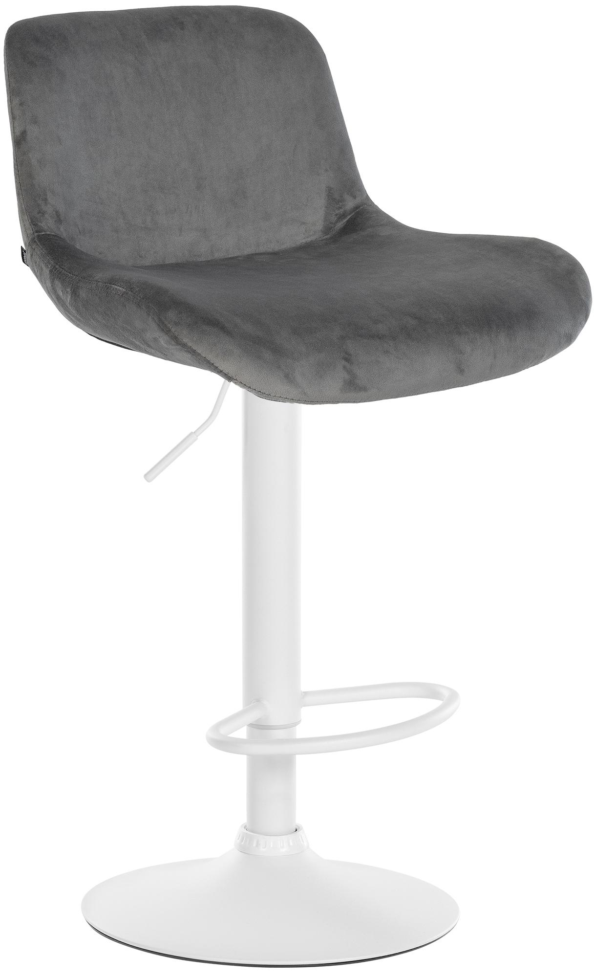 Barhocker Solon Weiß Samt