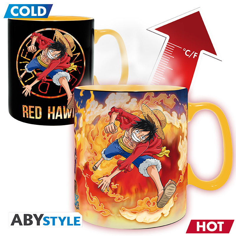 Abysse Abystyle ONE PIECE - Mug Heat Change - 460 ml - Luffy & Sabo-cardboard box
