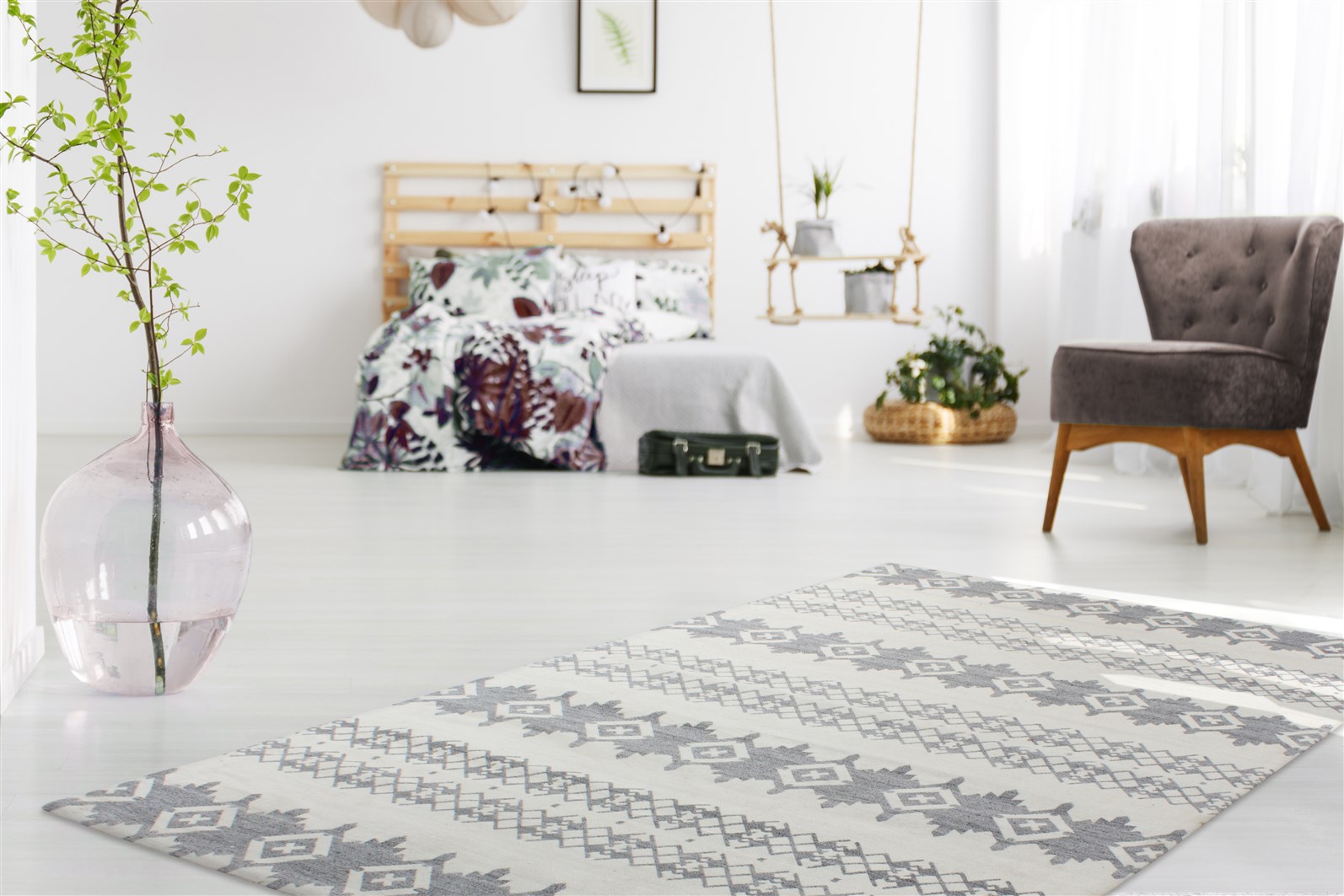 Teppich Mirage 410 Grau / Elfenbein 80cm x 150cm
