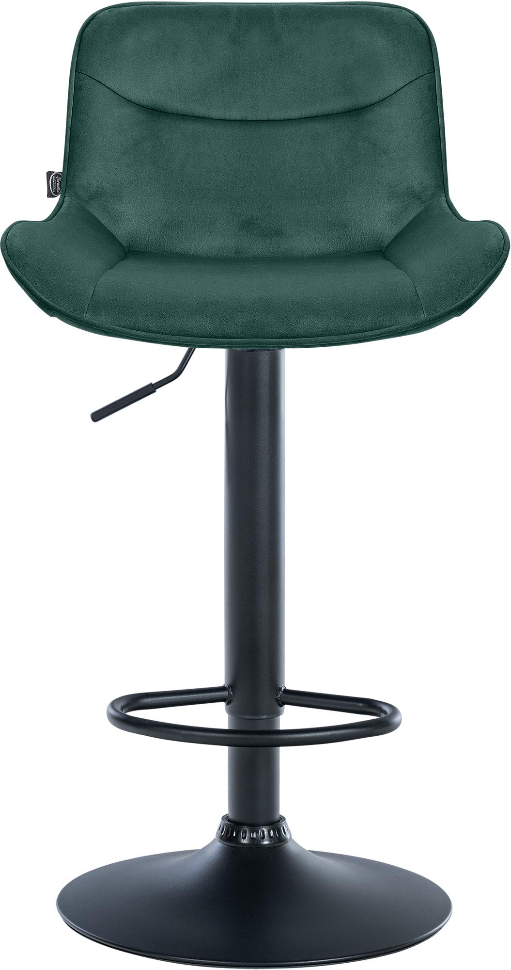 Barhocker Vonore Samt schwarz