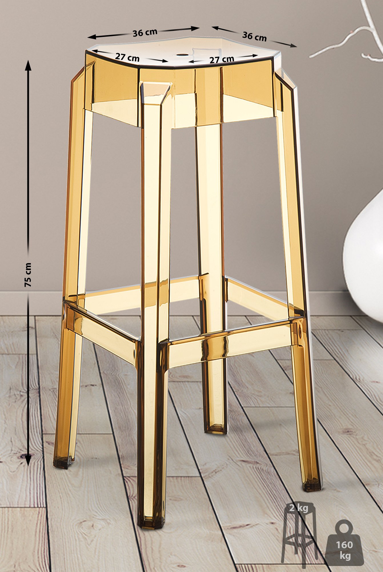 Barhocker Fox, transparent
